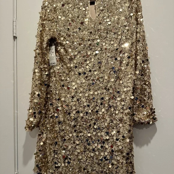 Show Me Your Mumu Madison Sequin Gold Minj Dress - Picture 3 of 5